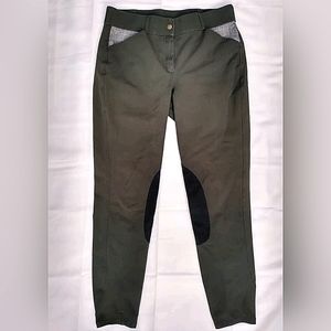 Dover Saddlery Jodhpurs Equestrian Riding Pants full seat Womens black olive 30